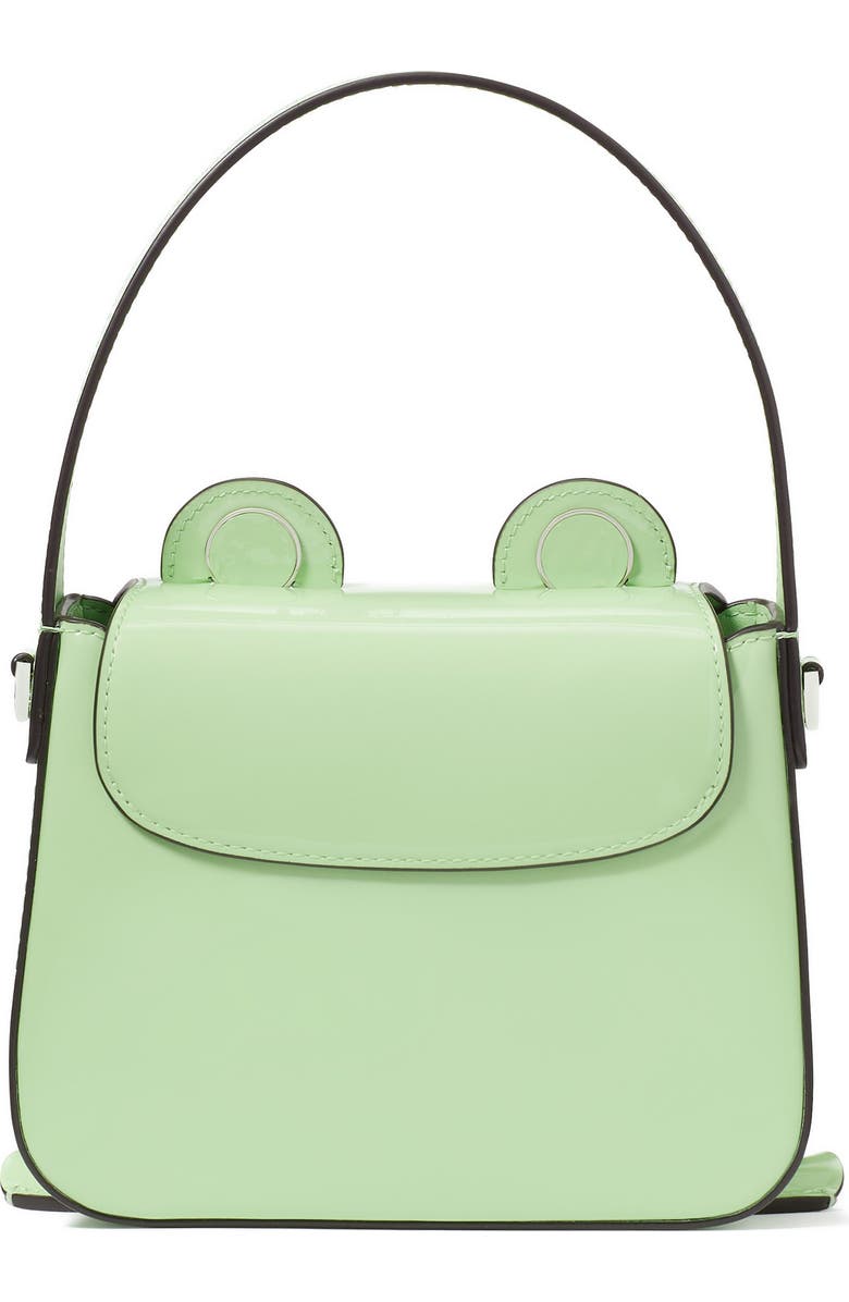 Kate Spade New York lily patent leather frog handbag, Alternate, color,