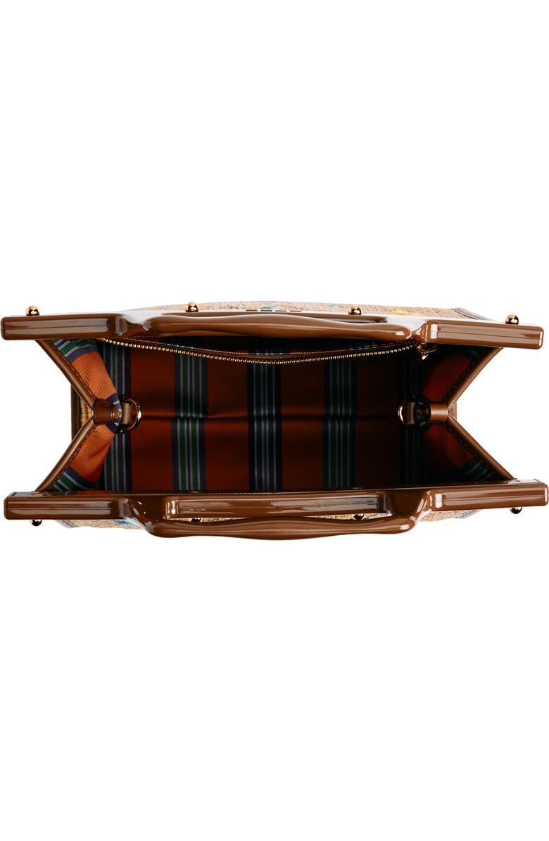 Etro Medium Love Trotter Straw Shopper, Alternate, color,