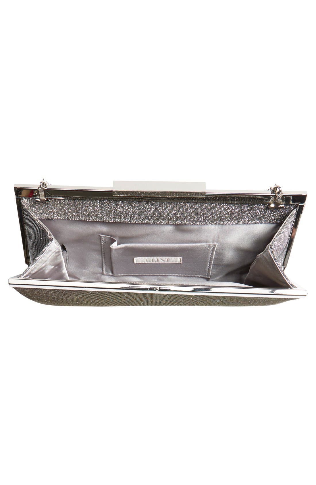 Glint 'Topper' Glitter Clutch, Alternate, color, 