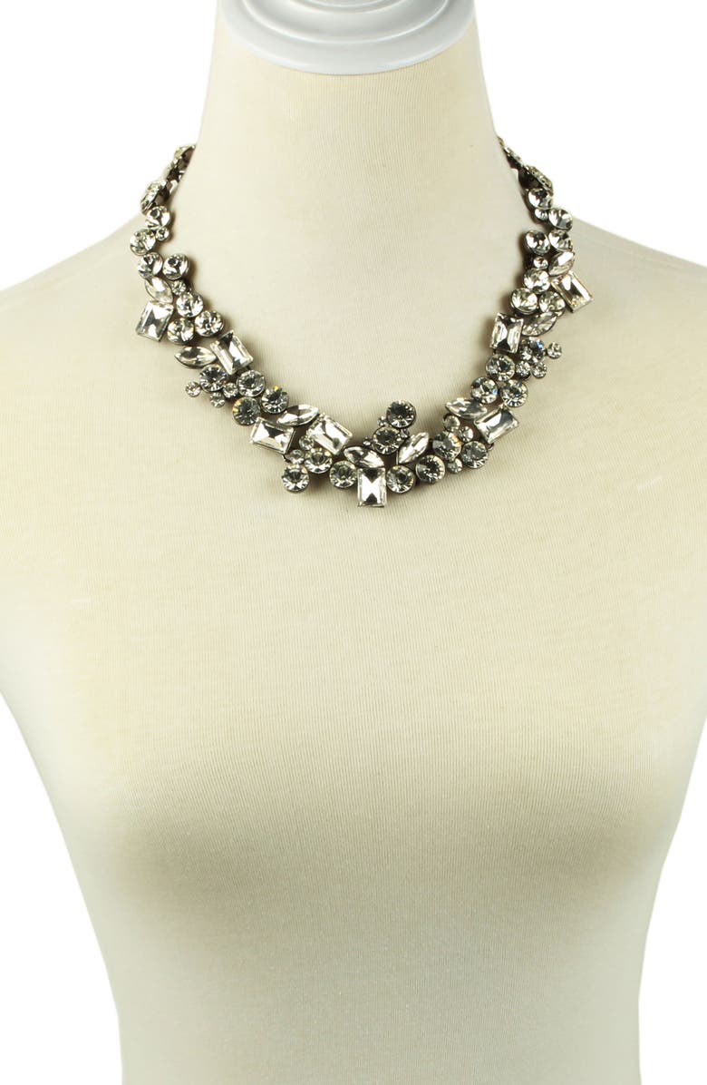 EYE CANDY LOS ANGELES Crystal Cluster Collar Necklace, Alternate, color,