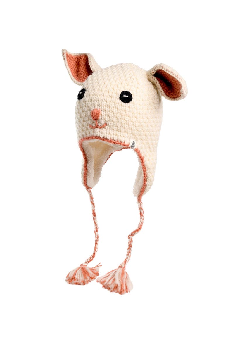 Crochet Rabbit Hat, Alternate, color, White