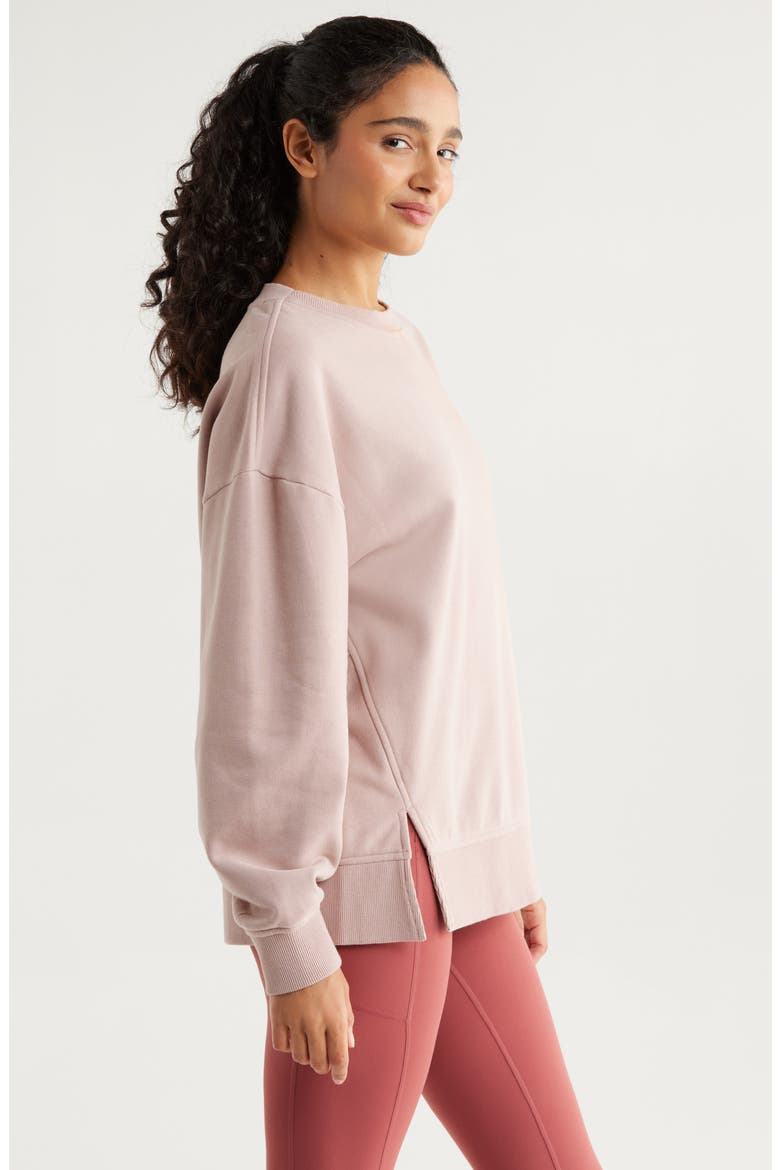 Ultracozy Fleece Relaxed Sweatshirt, Alternate, color, PINK FAWN
