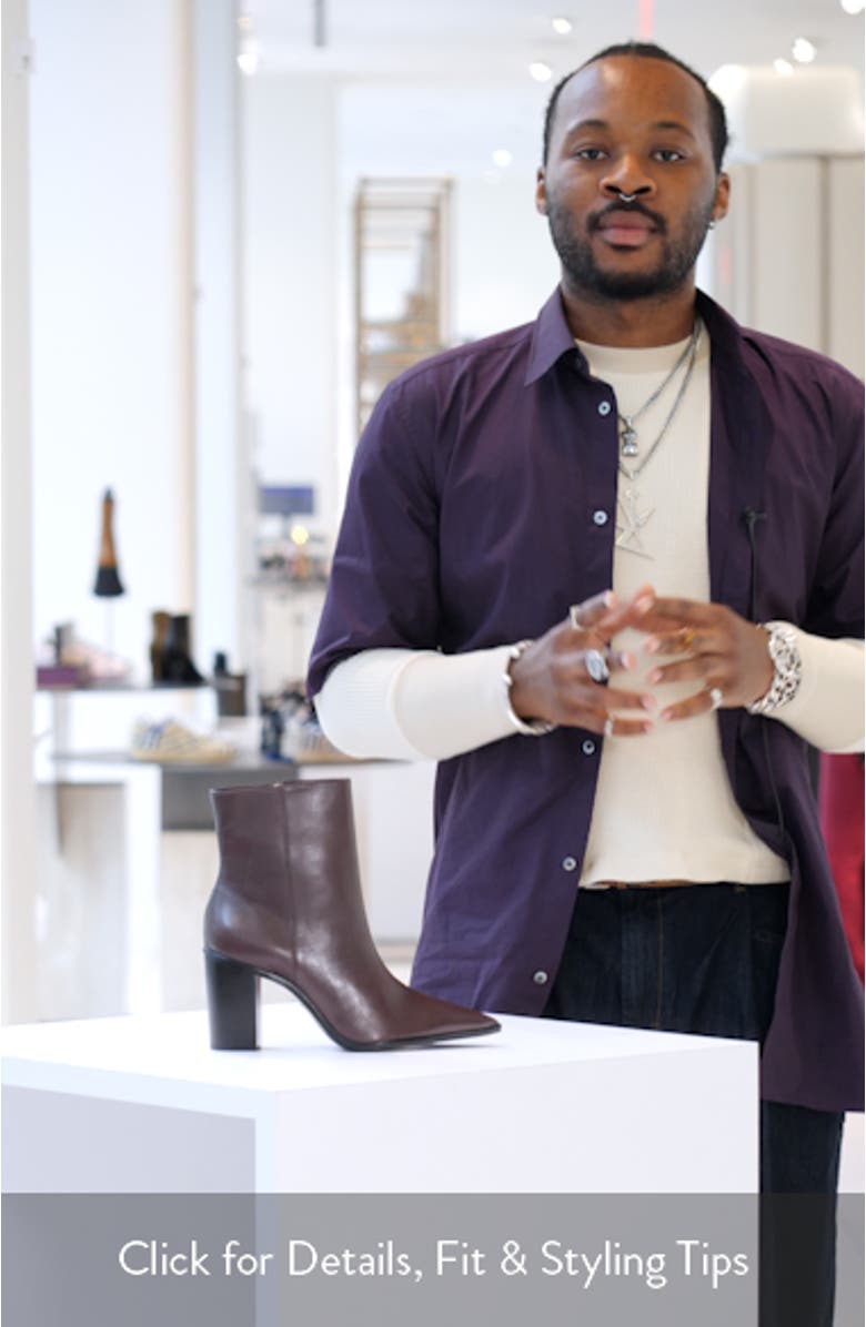 Mikki Pointed Toe Block Heel Bootie, sales video thumbnail