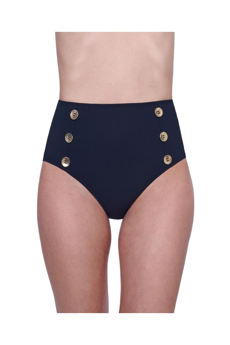 Monte Carlo High Waist Bottom With Button Details, Main, color, Black