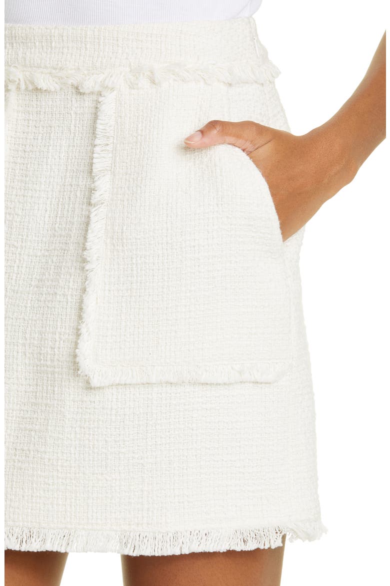 Jaycie Cotton Tweed Skirt, Alternate, color, GARDENIA