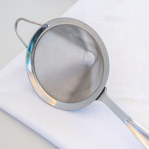 A Bar Above Fine Mesh Strainer, Stainless Steel In Stainless Steel