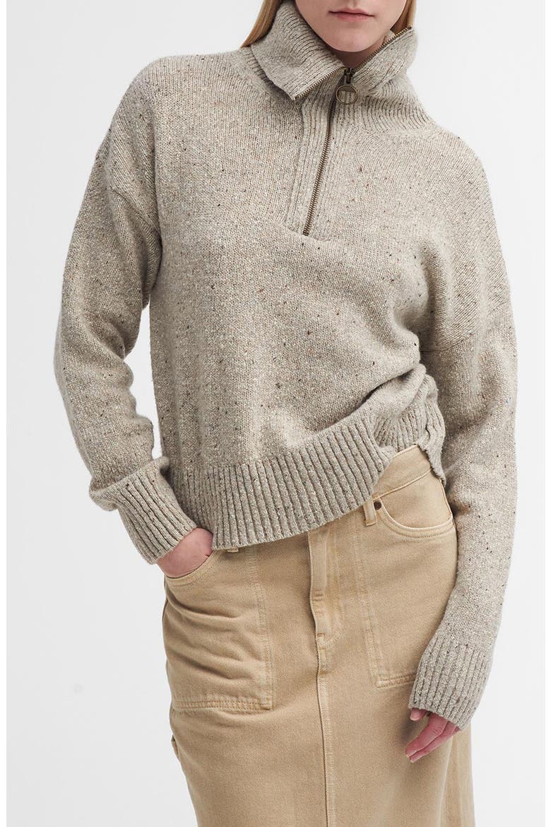 Lavensdale Half-Zip Sweater, Main, color, OATMEAL