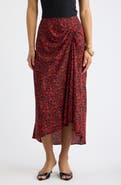Open Edit Ruched Side Midi Skirt