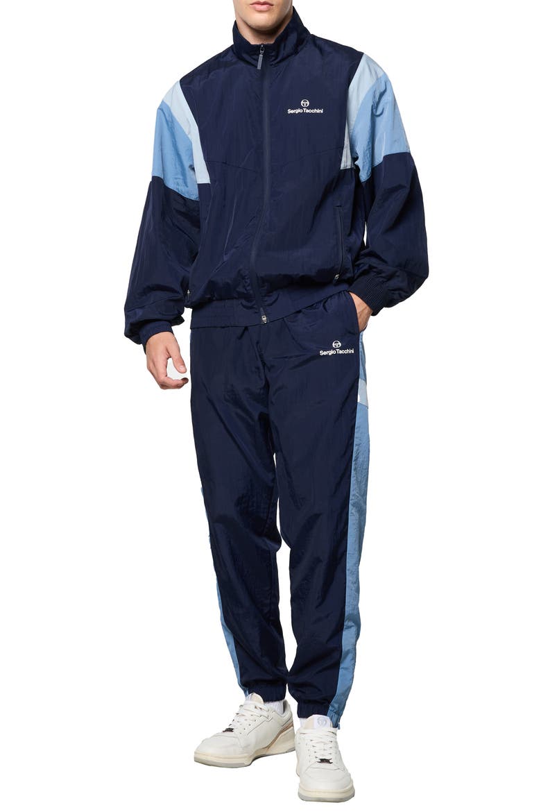 Angolo Zip Cuff Crinkle Nylon Track Pants, Alternate, color, MARITIME BLUE