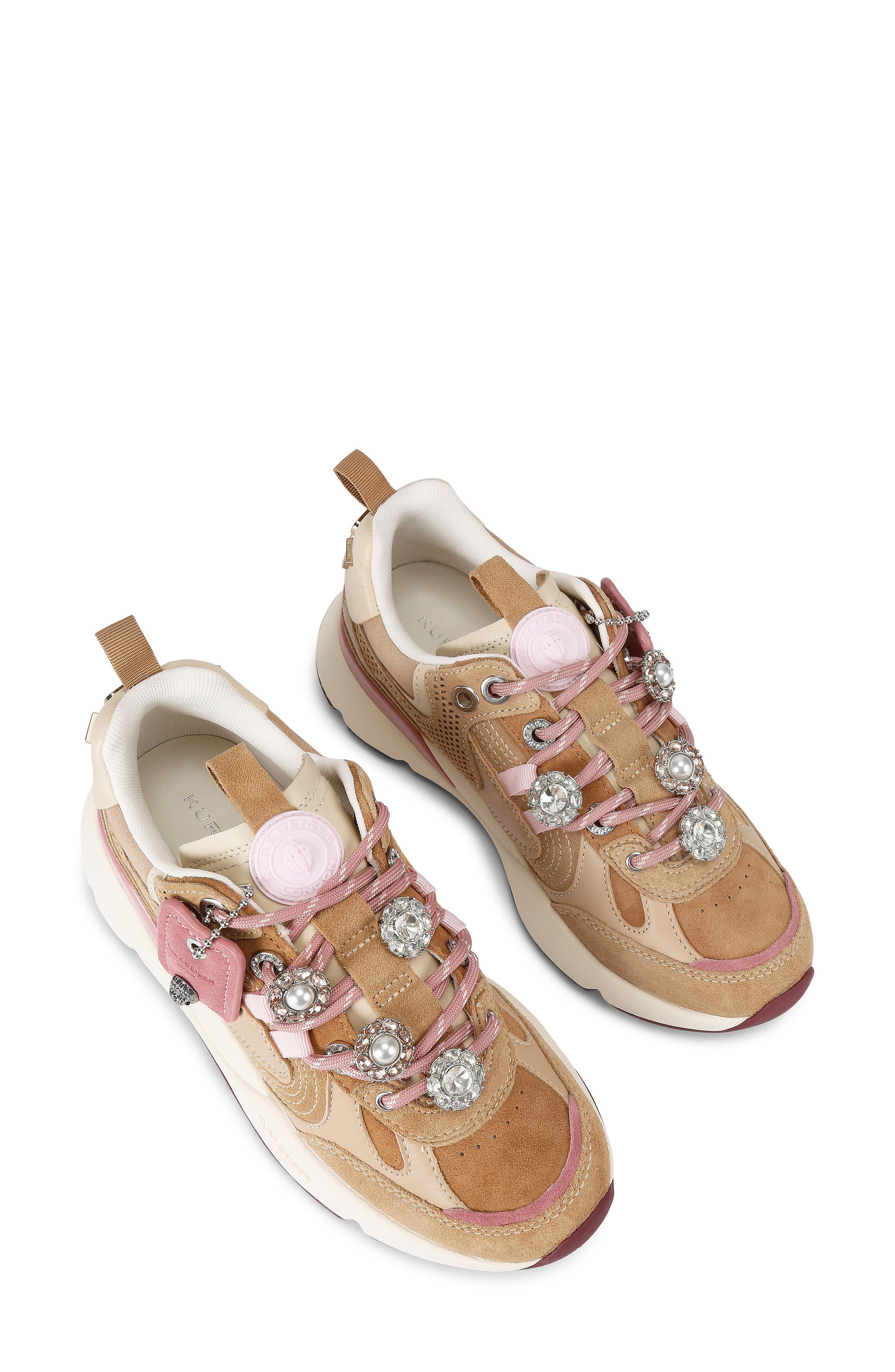 Kurt Geiger London Kurt Chunky Sole Sneaker, Alternate, color, Light/ Pastel Brown