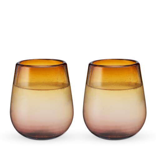 Twine Segunda Vida El Ocaso Recycled Stemless Wine Glasses Set Of 2