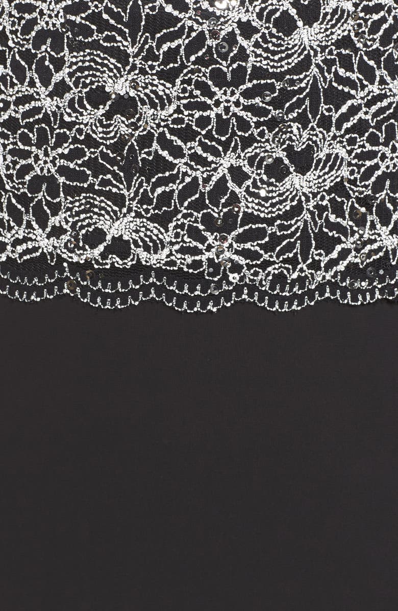 Alex Evenings Mock Two-Piece Lace & Chiffon A-Line Gown, Alternate, color, 