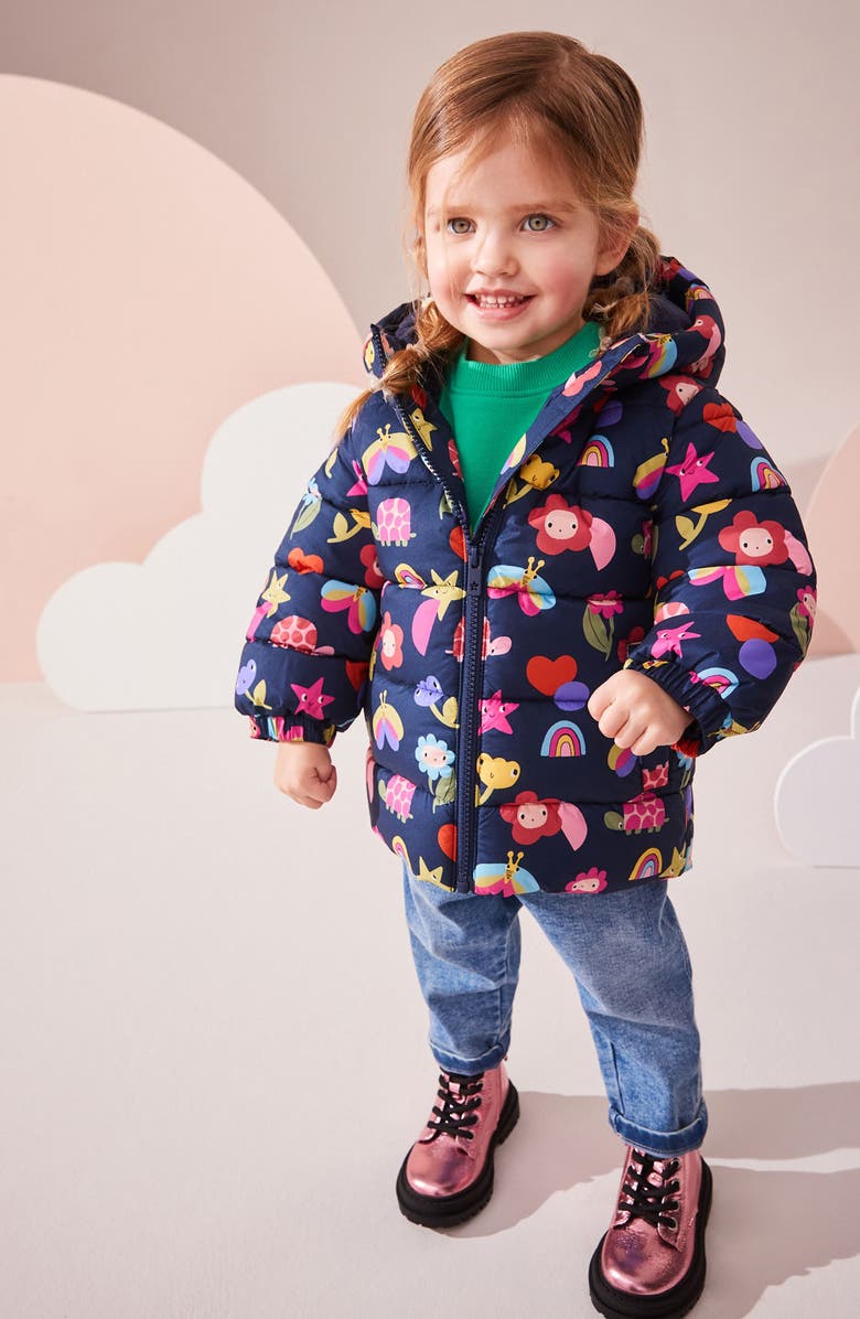 NEXT Kids' Print Hooded Puffer Jacket, Alternate, color, 
