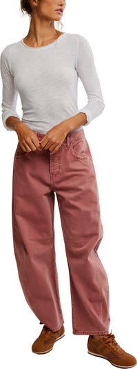 Good Luck Mid Rise Barrel Leg Jeans