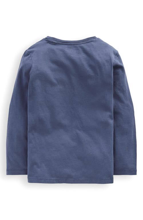 Mini Boden Kids' Long Sleeve Bouclé T-shirt In Blue