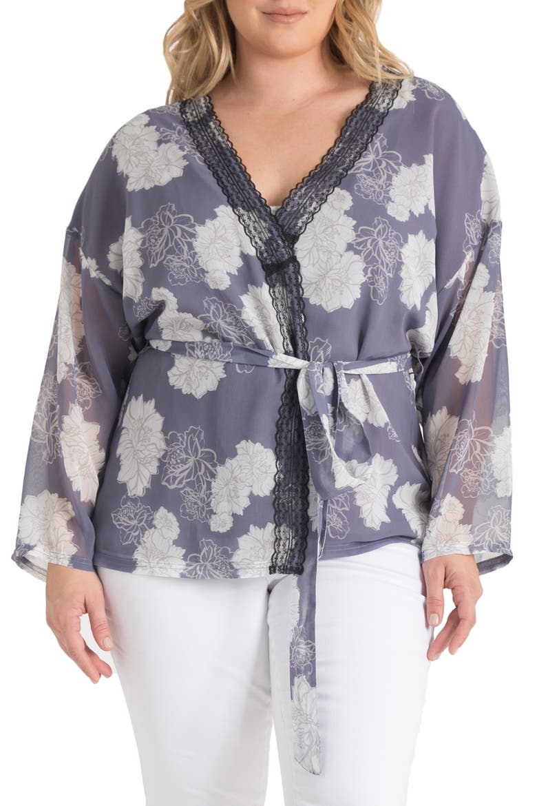 Irma Tie Front Jacket, Main, color, PURPLE