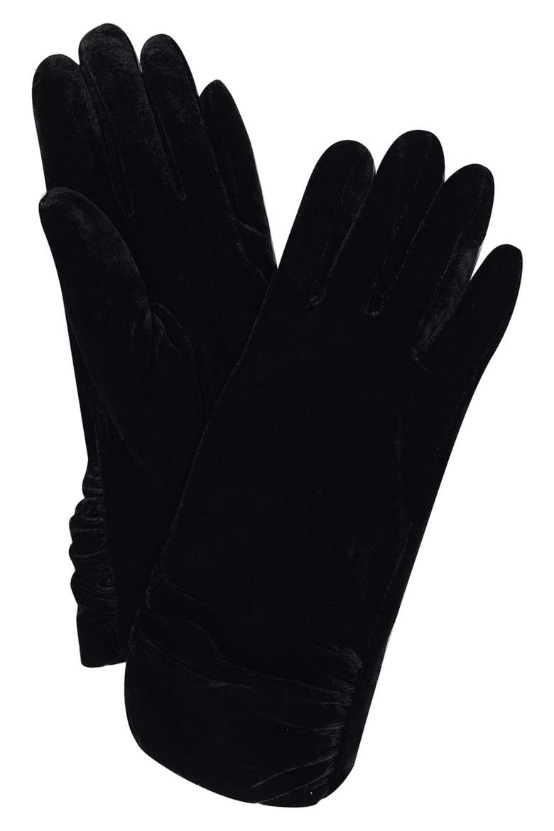 Velvet Gloves, Main, color, BLACK
