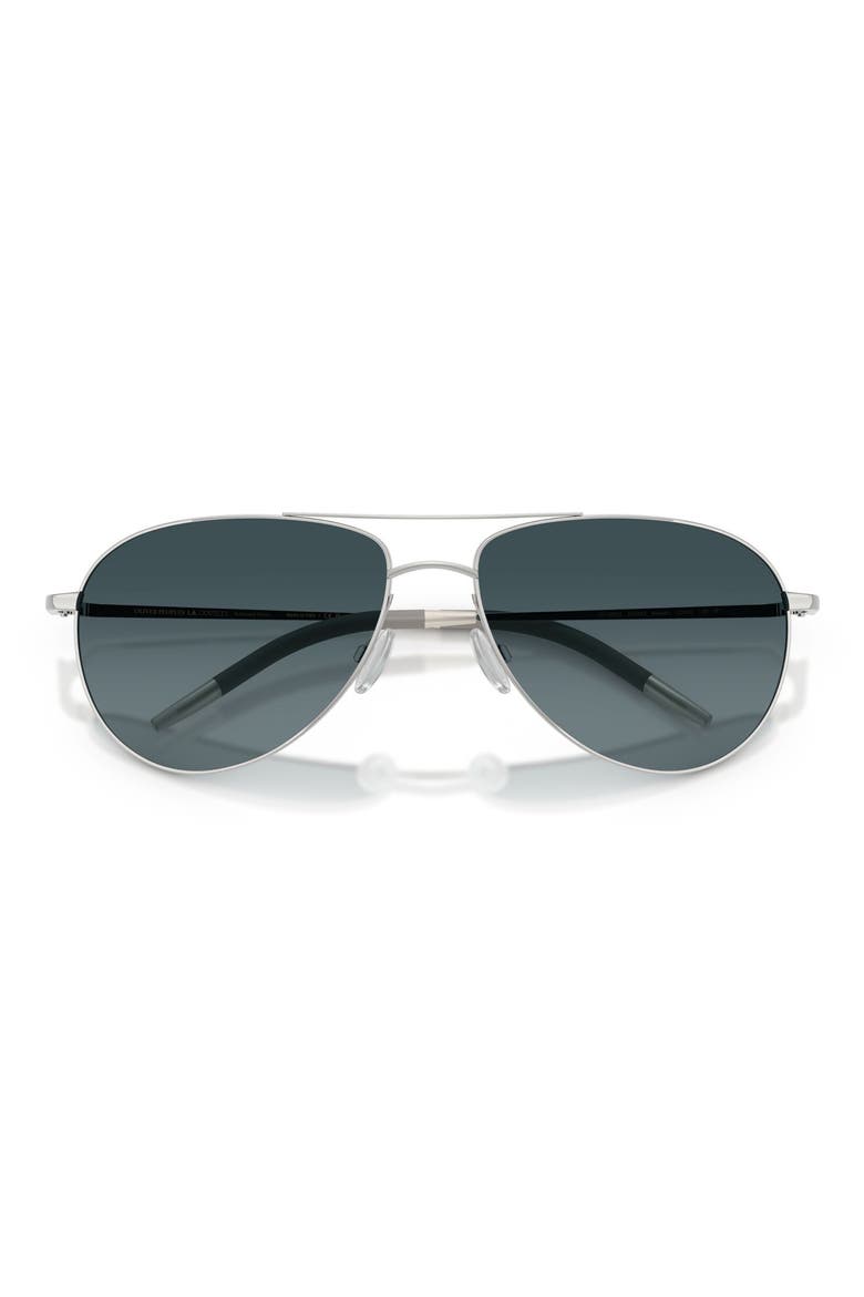 Benedict 59mm Photochromic Gradient Aviator Sunglasses, Alternate, color, SILVER / BLUE GRADIENT POLAR