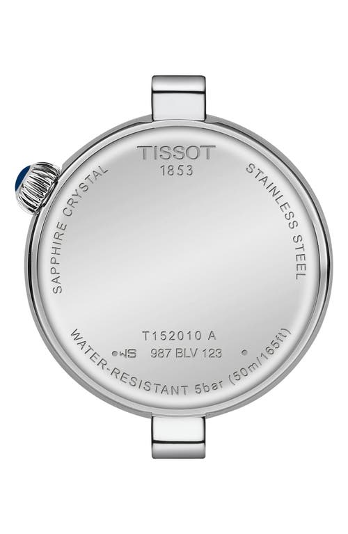 Tissot Women's Swiss Desir Black Leather Strap Watch 28mm In Blue