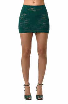 Floral Lace Miniskirt