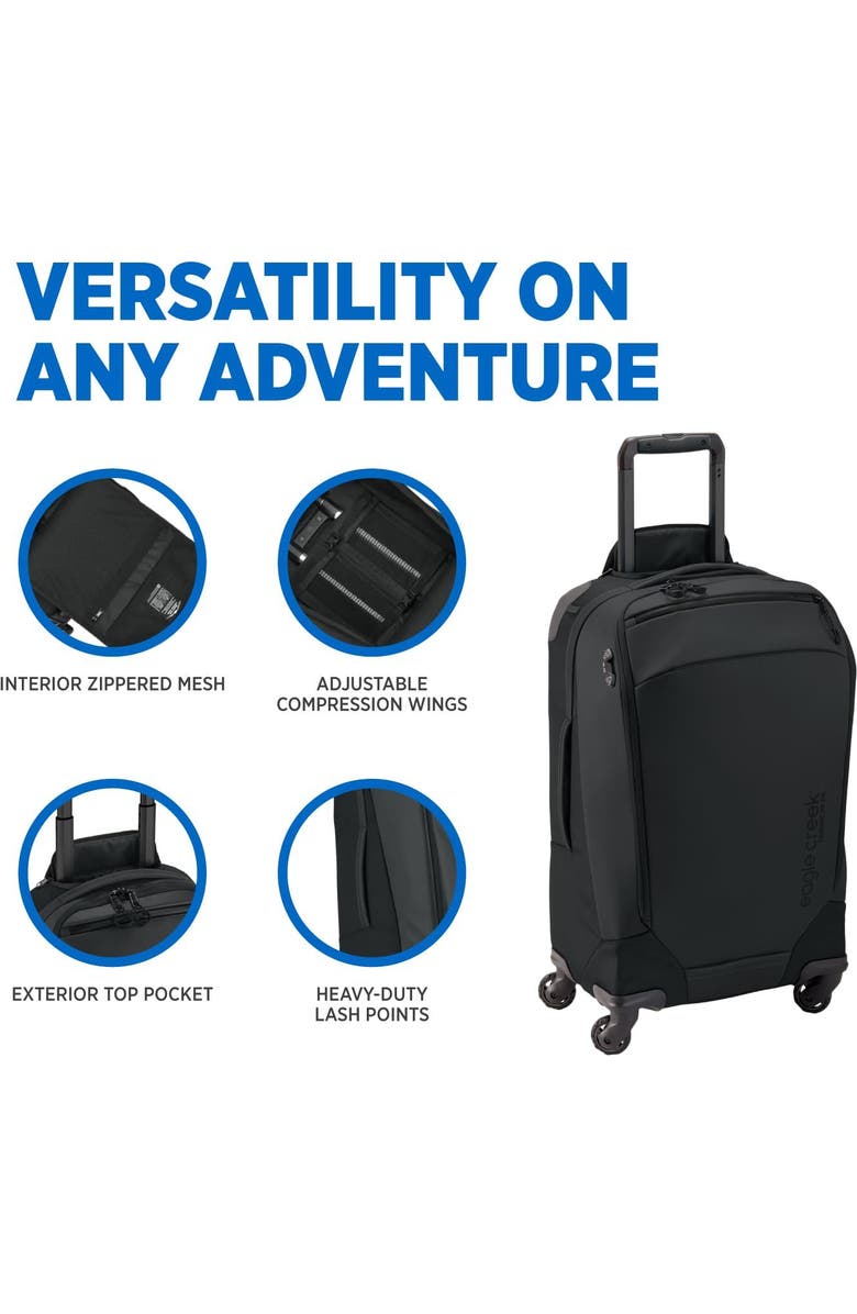 EAGLE CREEK Tarmac XE 4 Wheeled Medium 24 Inch Luggage, Alternate, color, Black