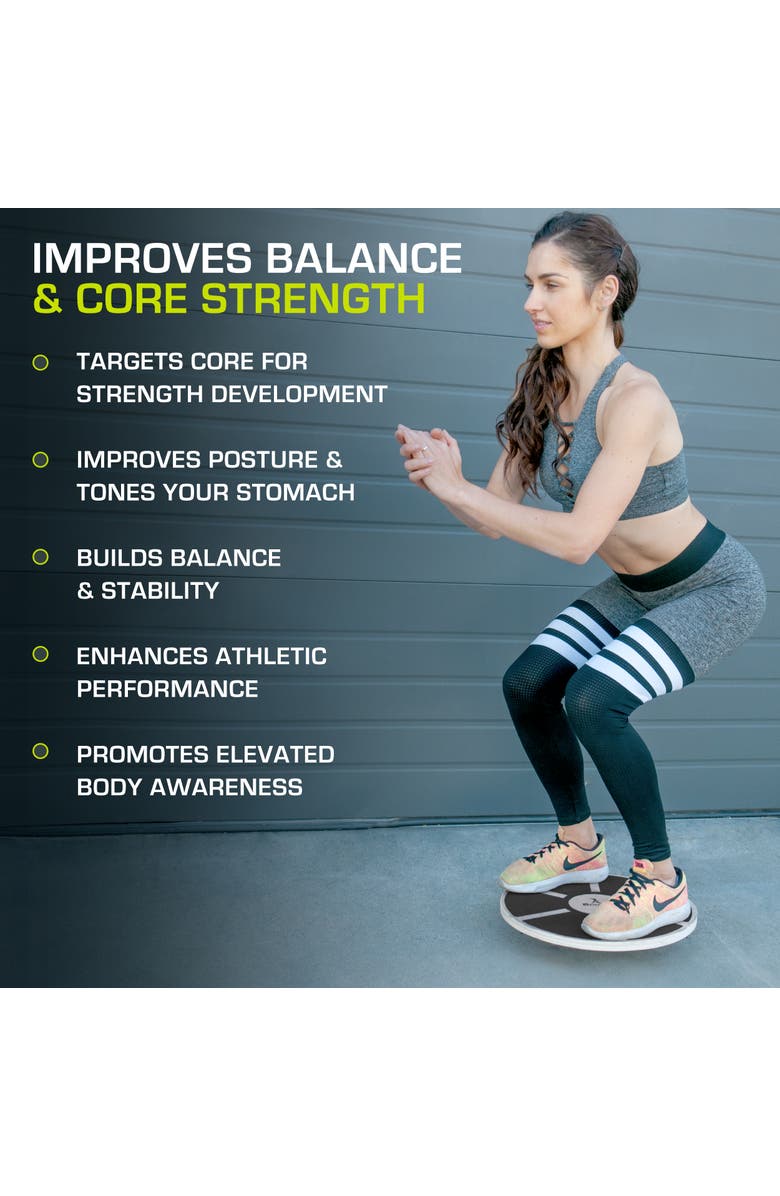 ProsourceFit Wooden Balance Board, Alternate, color, 