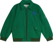 Scotch & Soda Kids' Flocked Houndstooth Aviator Jacket