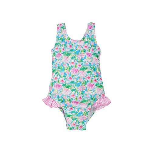 Girls Sun Protective UPF 50+ Delaney Hip Ruffle Swimsuit