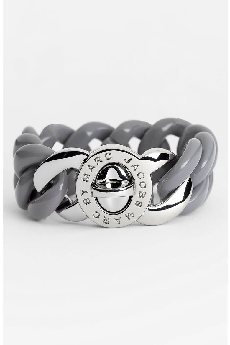 'Turnlock - Candy' Small Bracelet, Main, color, CYLINDER GREY/ SILVER