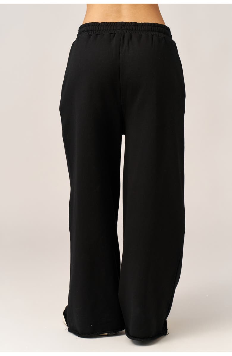 Gottex Beach Life Cozy Coast Airport Wide Leg Sweatpants, Alternate, color, Black