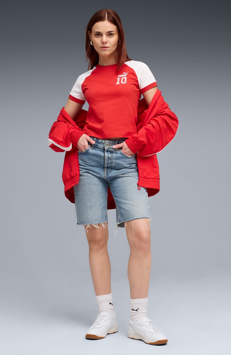 PUMA Future Archive Slim Colorblock Cotton T-Shirt, Alternate, color, 