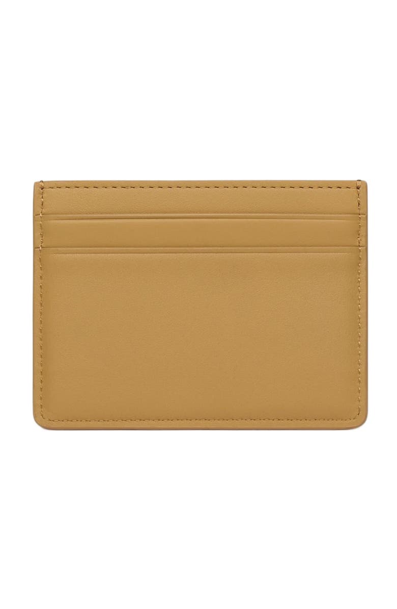 SANDRO Leather logo card holder, Alternate, color, Natural