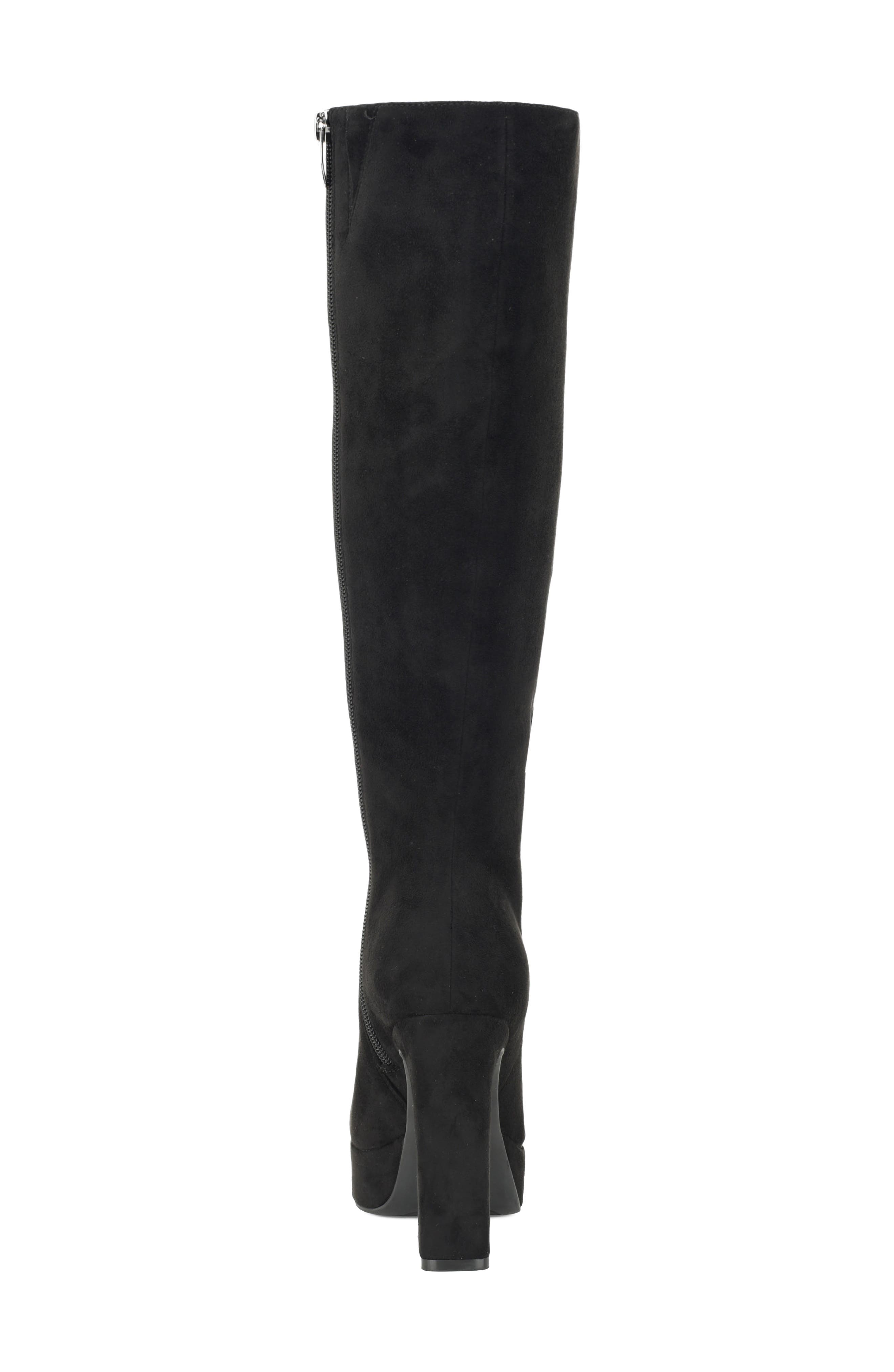 Duane Faux Leather Tall Boot, Alternate, color, BLACK