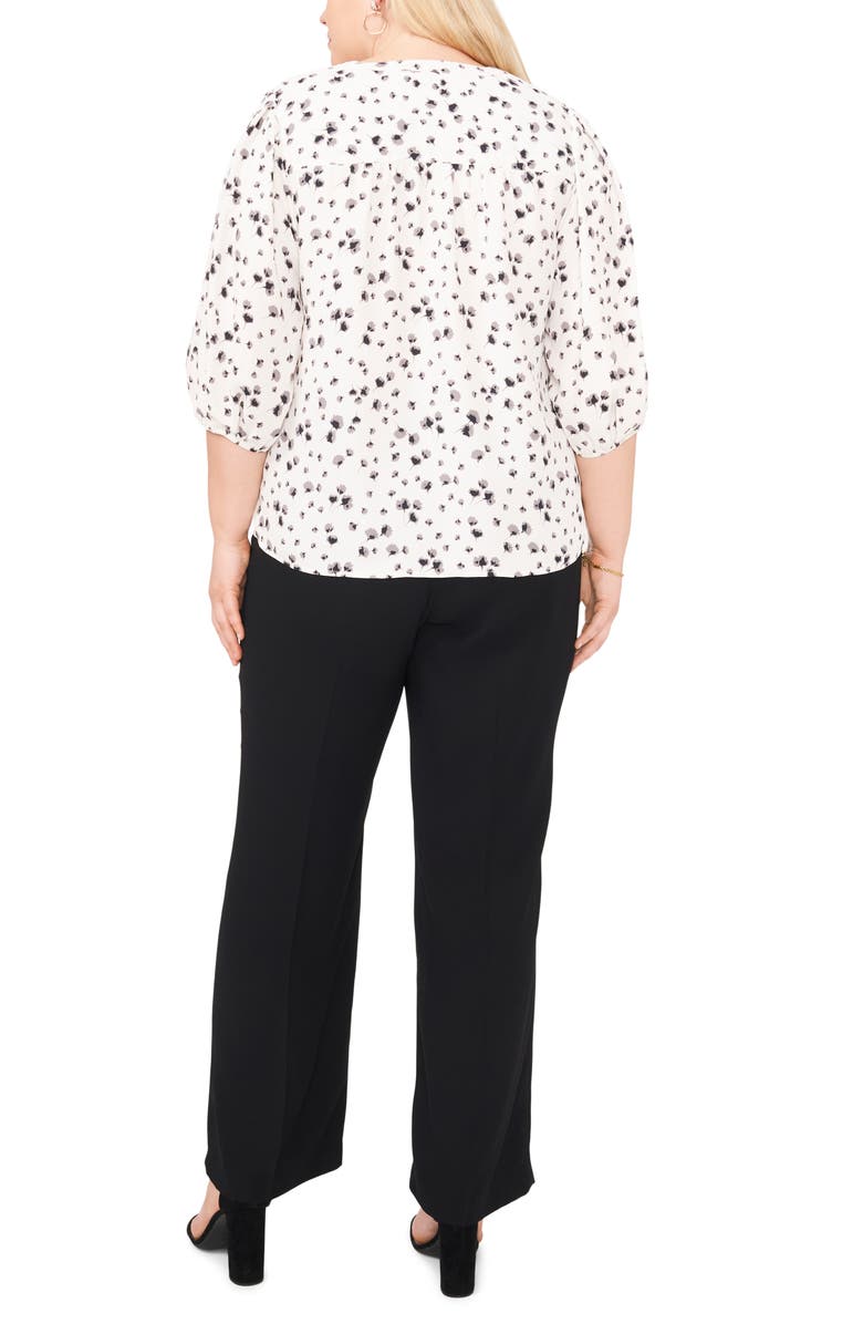 Vince Camuto Floral Print Balloon Sleeve Top, Alternate, color, 