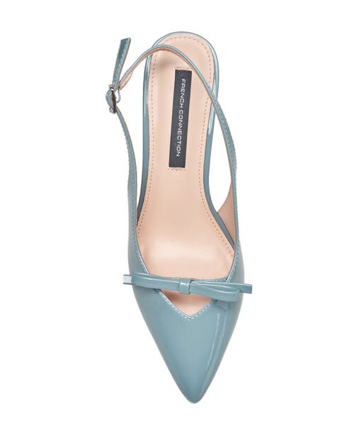 French Connection Quinny Slingback Kitten Heel In Blue