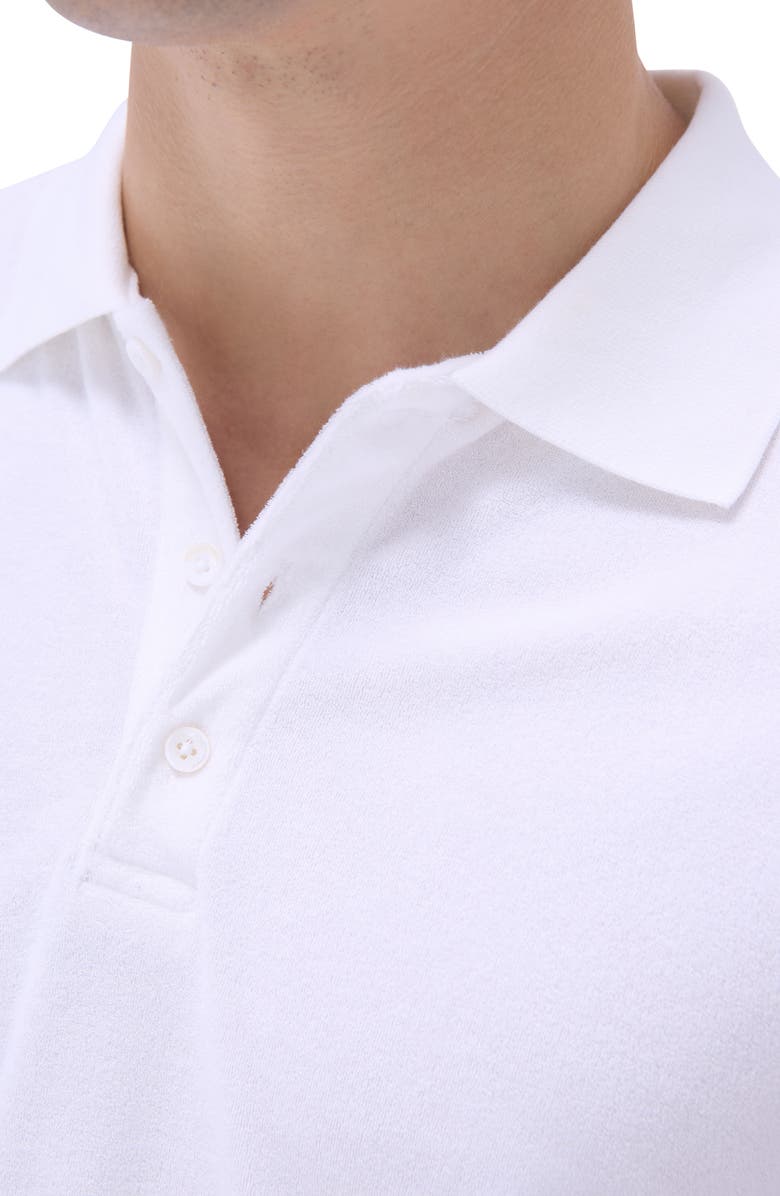 Bugatchi Cotton Blend French Terry Polo, Alternate, color, White