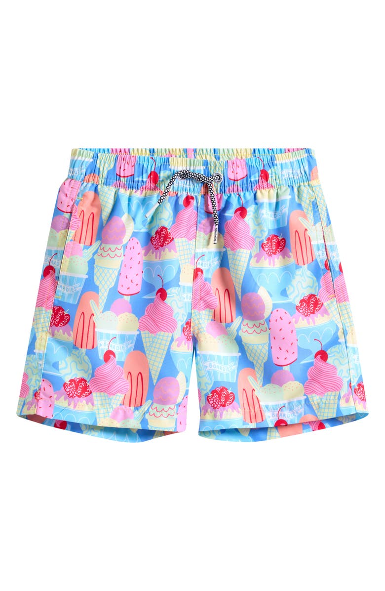 Boardies Kids' Popsicle Swim Trunks, Main, color, Blue/ Pink Multi