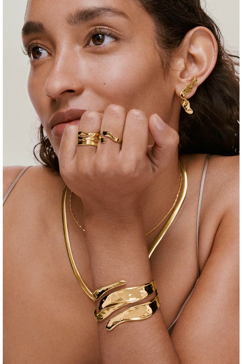 The Wave Ring, Alternate, color, 18CT GOLD VERMEIL