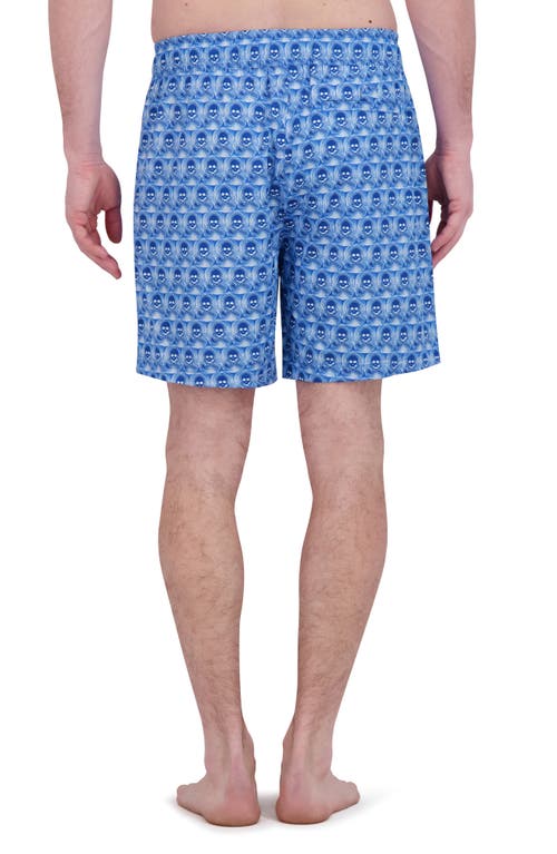 Robert Graham Quickdry Boxer Board Shorts In Skulls