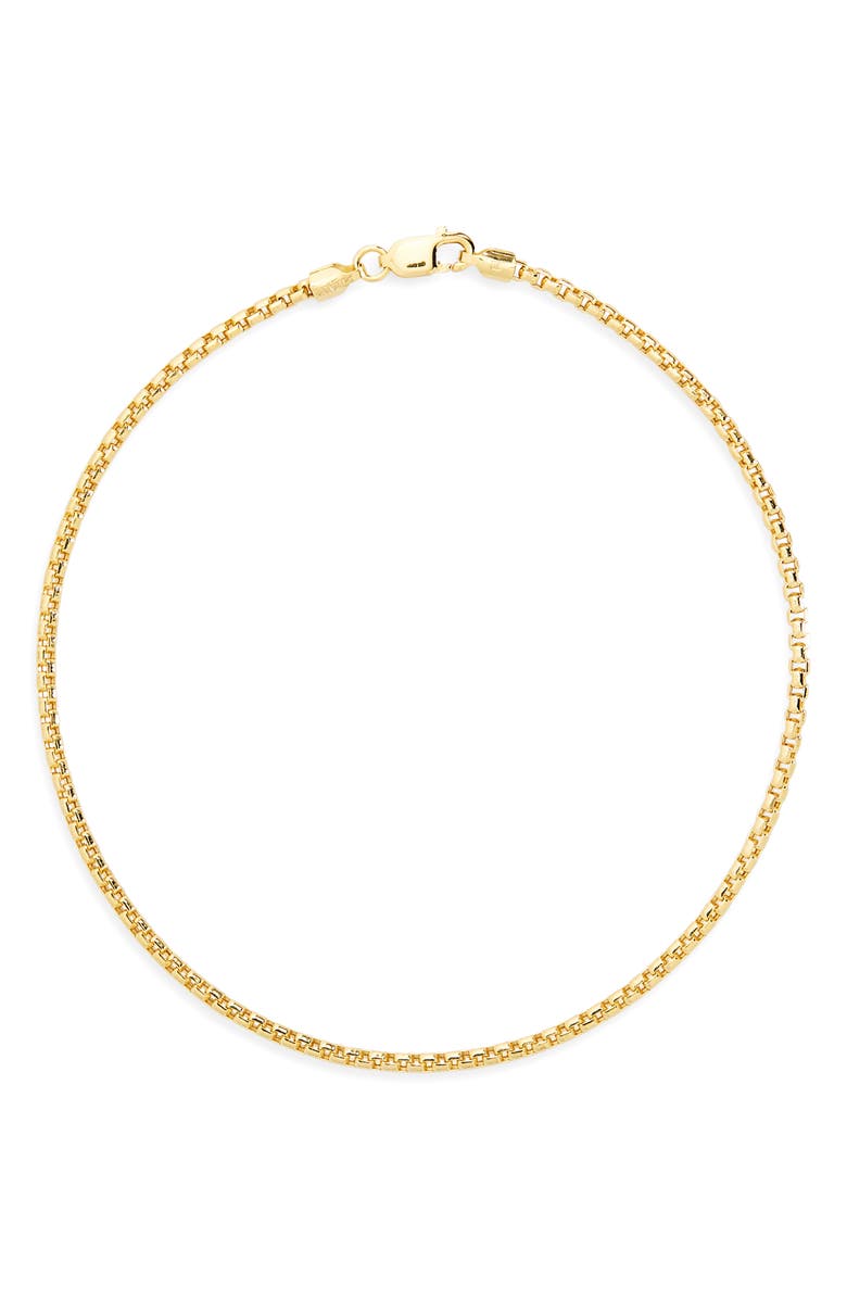 Bony Levy Men's 14K Gold Box Chain Bracelet, Main, color, 