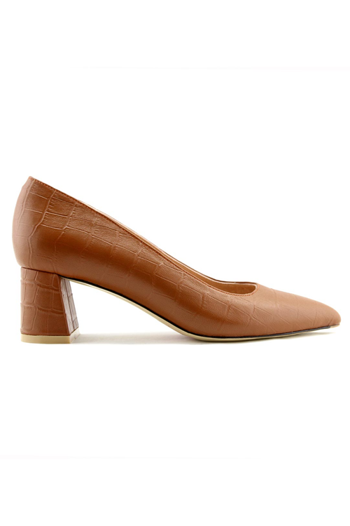 Ally Shoes Lower Block Heel Pump
