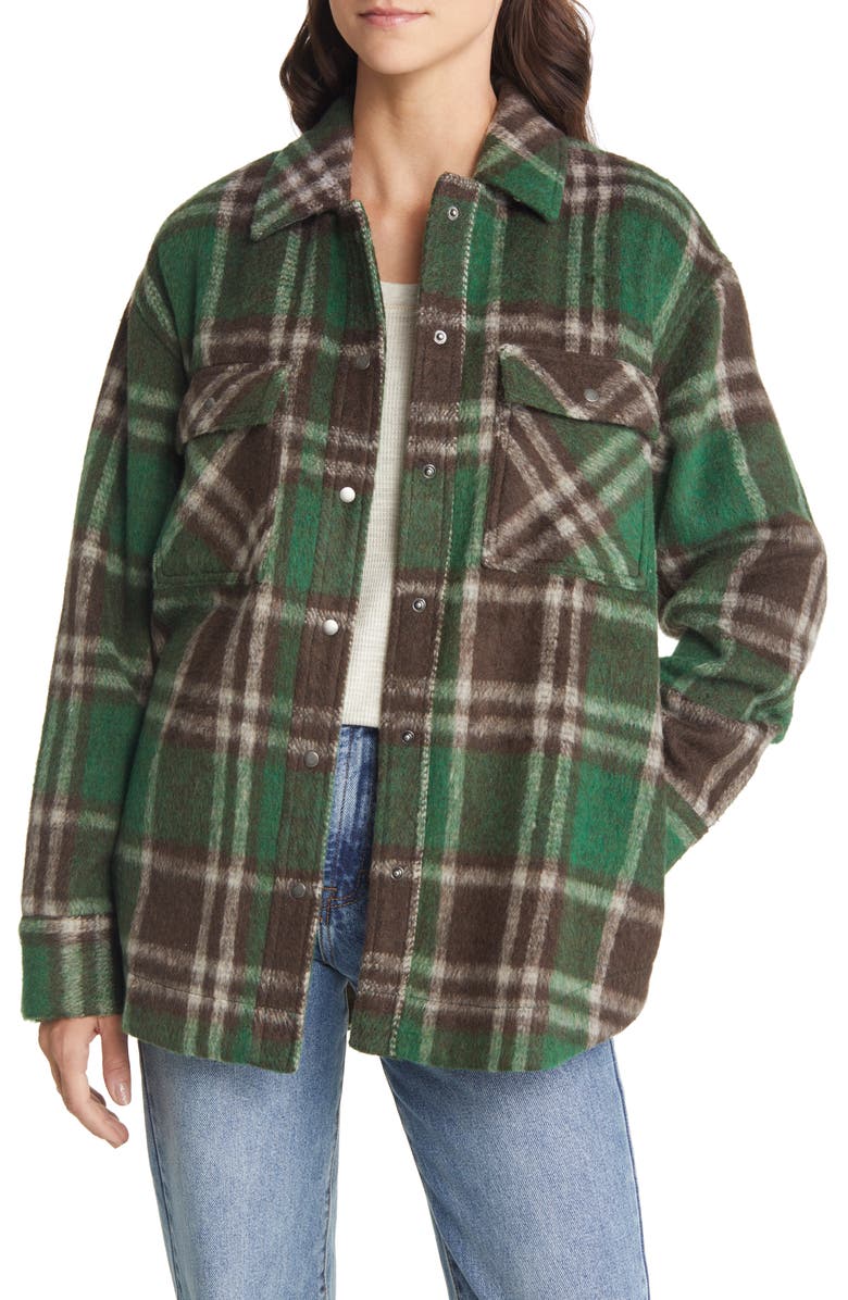 Treasure & Bond Flannel Shirt Jacket, Main, color, 