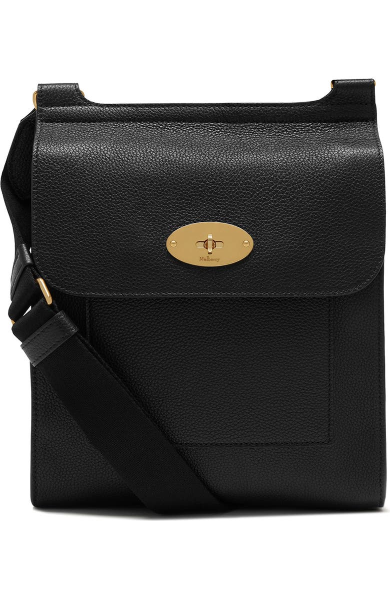 Mulberry Antony Leather Crossbody Bag, Main, color, Black