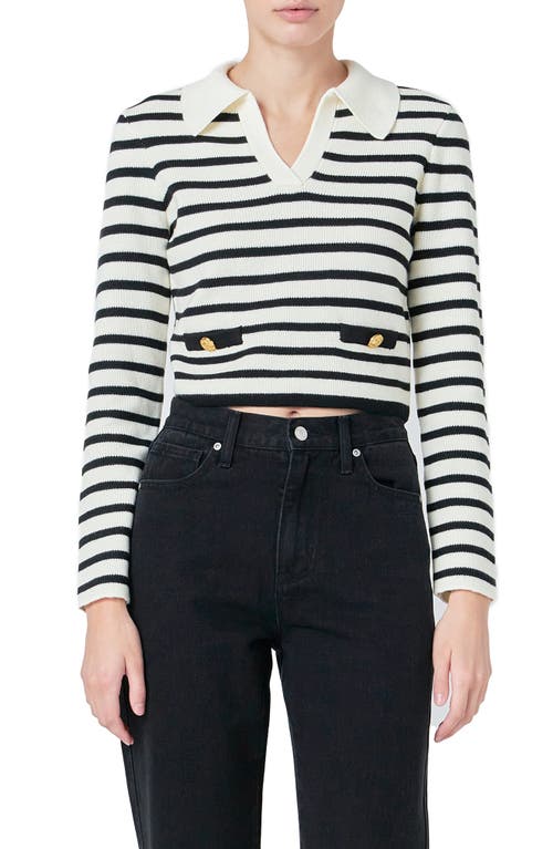 Endless Rose Stripe Collared Sweater