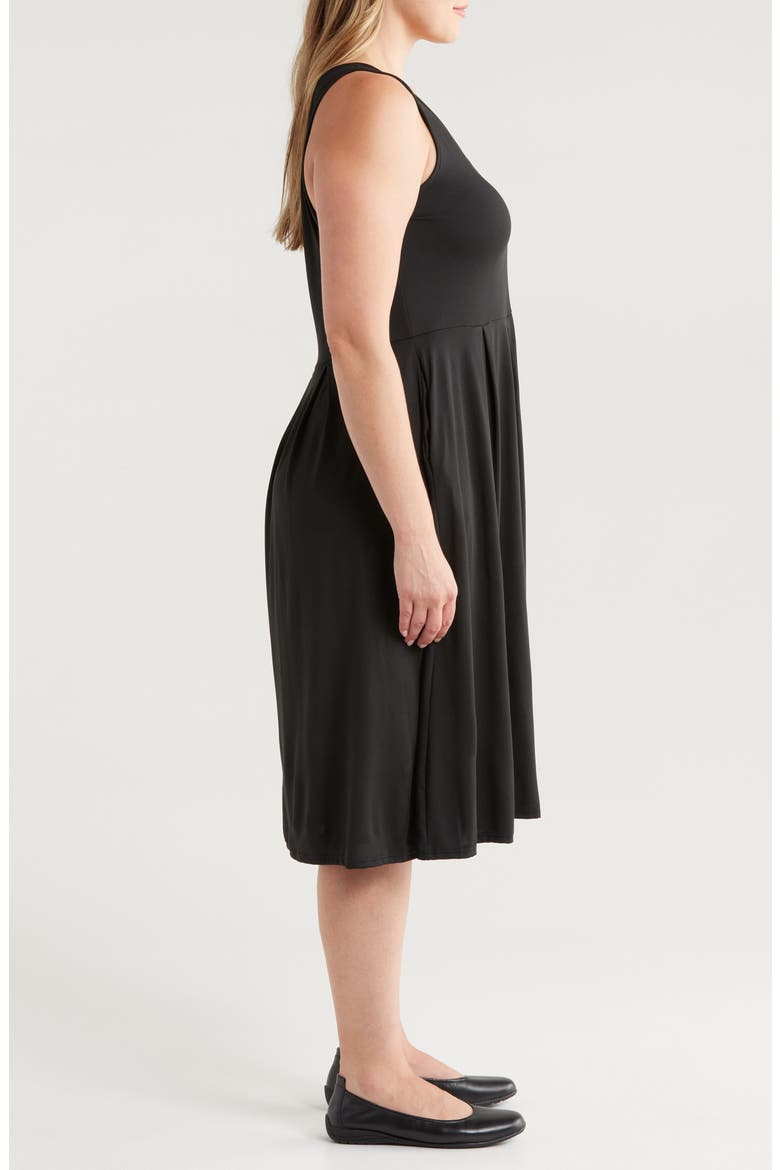 Sleeveless Jersey Dress, Alternate, color, BLACK