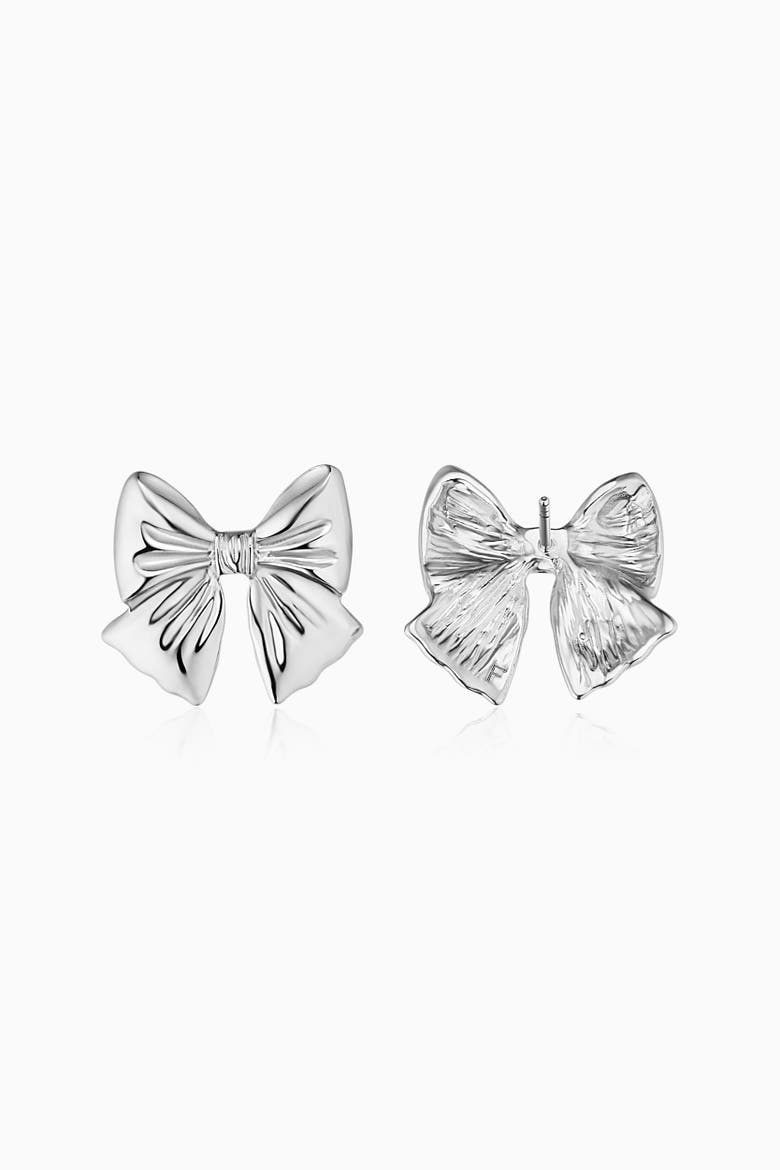 In The Present Studs in Sterling Silver, Alternate, color, Silver