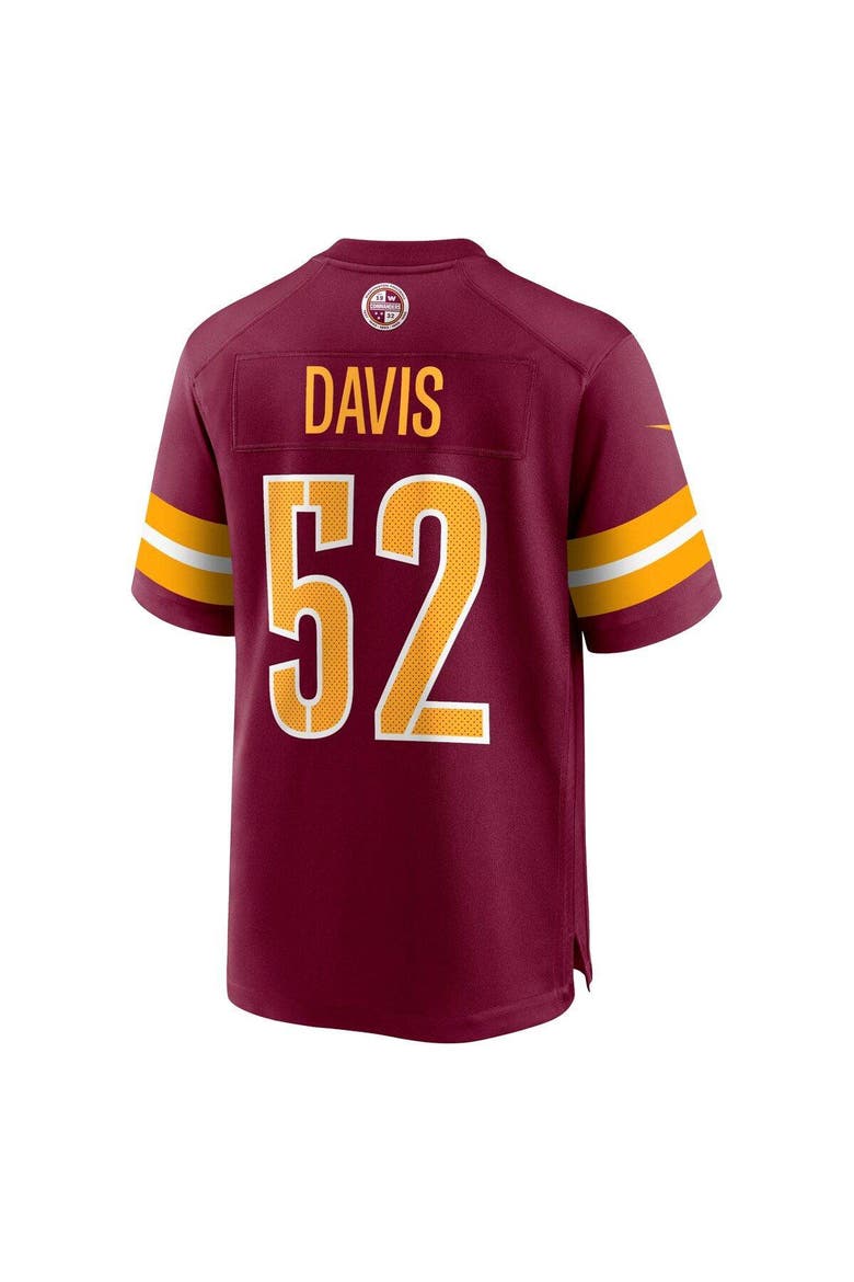 Men's Nike Jamin Davis Burgundy Washington Commanders Game Jersey, Alternate, color, Burgundy