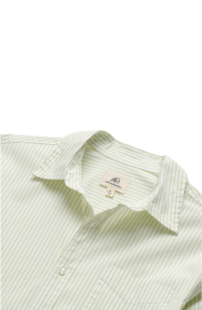 Surfside Supply Co. Brian Pinstripe Shirt, Alternate, color, Margarita Green