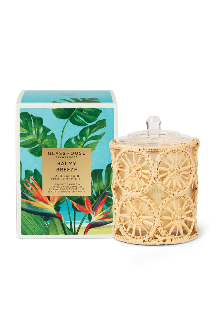 Balmy Breeze Scented Candle, Main, color, CLEAR