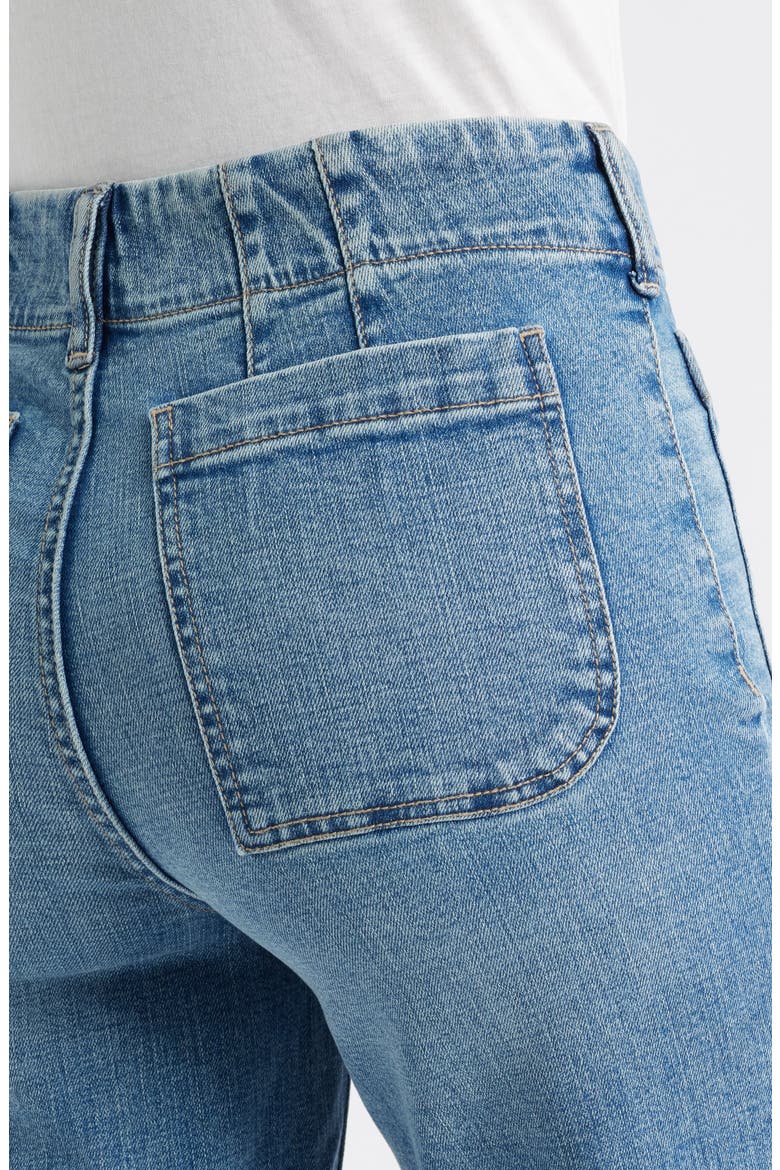 Soho Patch Pocket Wide Leg Jeans, Alternate, color, VINTAGE WHISKER